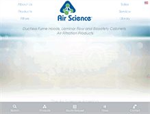 Tablet Screenshot of air-science.com